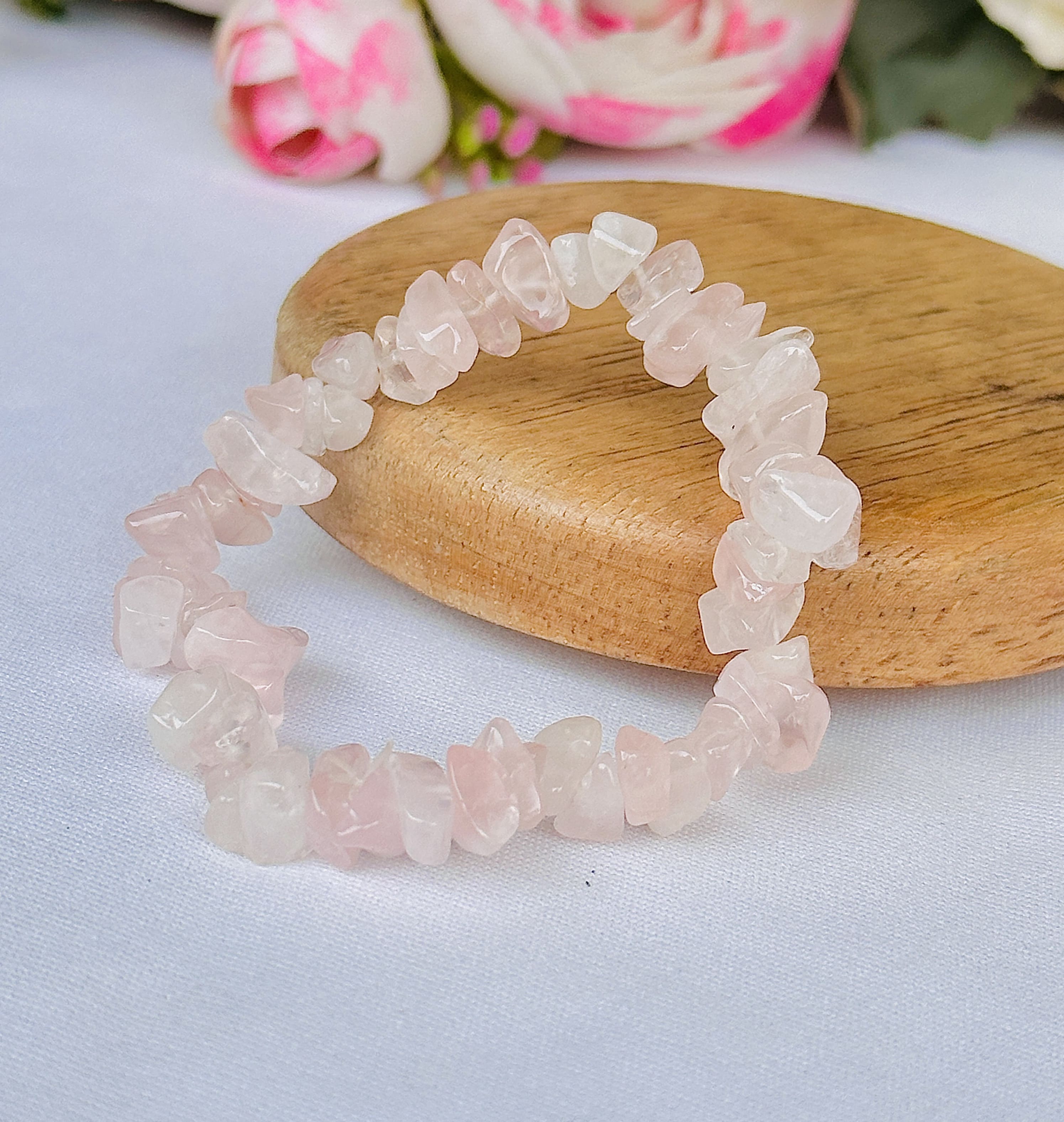 Rose Quartz Raw Bracelet